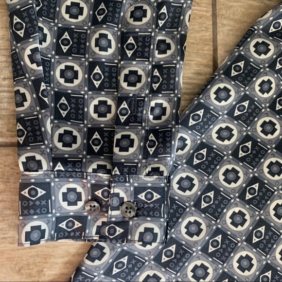 Urban Outfitters retro pattern polyester shirt GUC - Picture 4 of 8